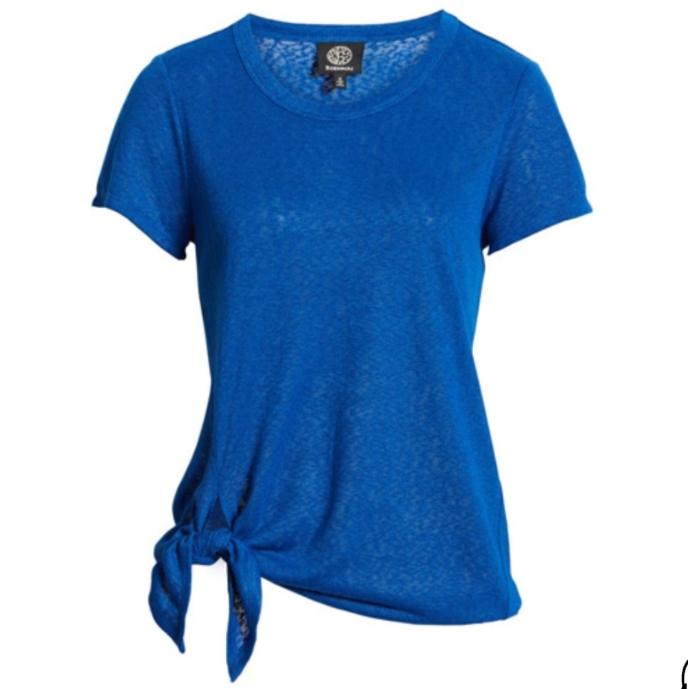 SALE❗️BOBEAU Side Tie Tee In True Blue